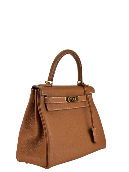 HERMES - Kelly 28 Gold Togo Gold Hardware 
