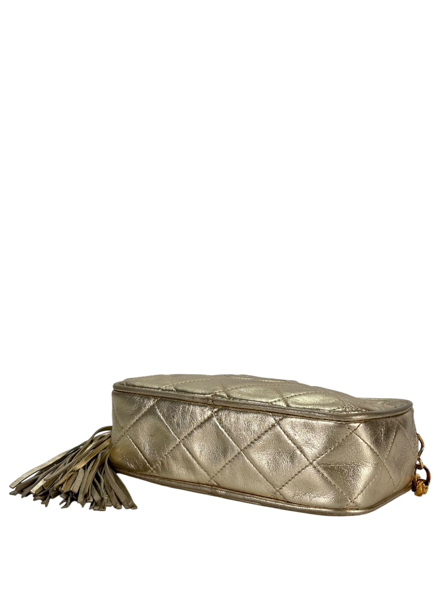 CHANEL - Gold Lambskin Gold Hardware Camera Bag