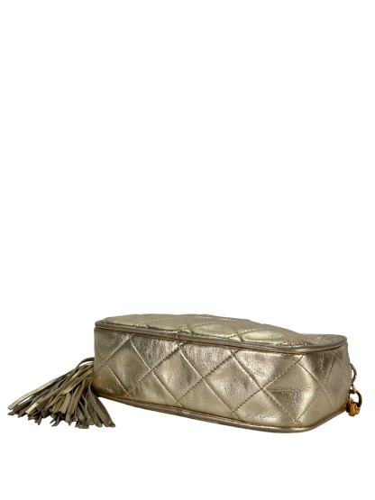 CHANEL - Gold Lambskin Gold Hardware Camera Bag 