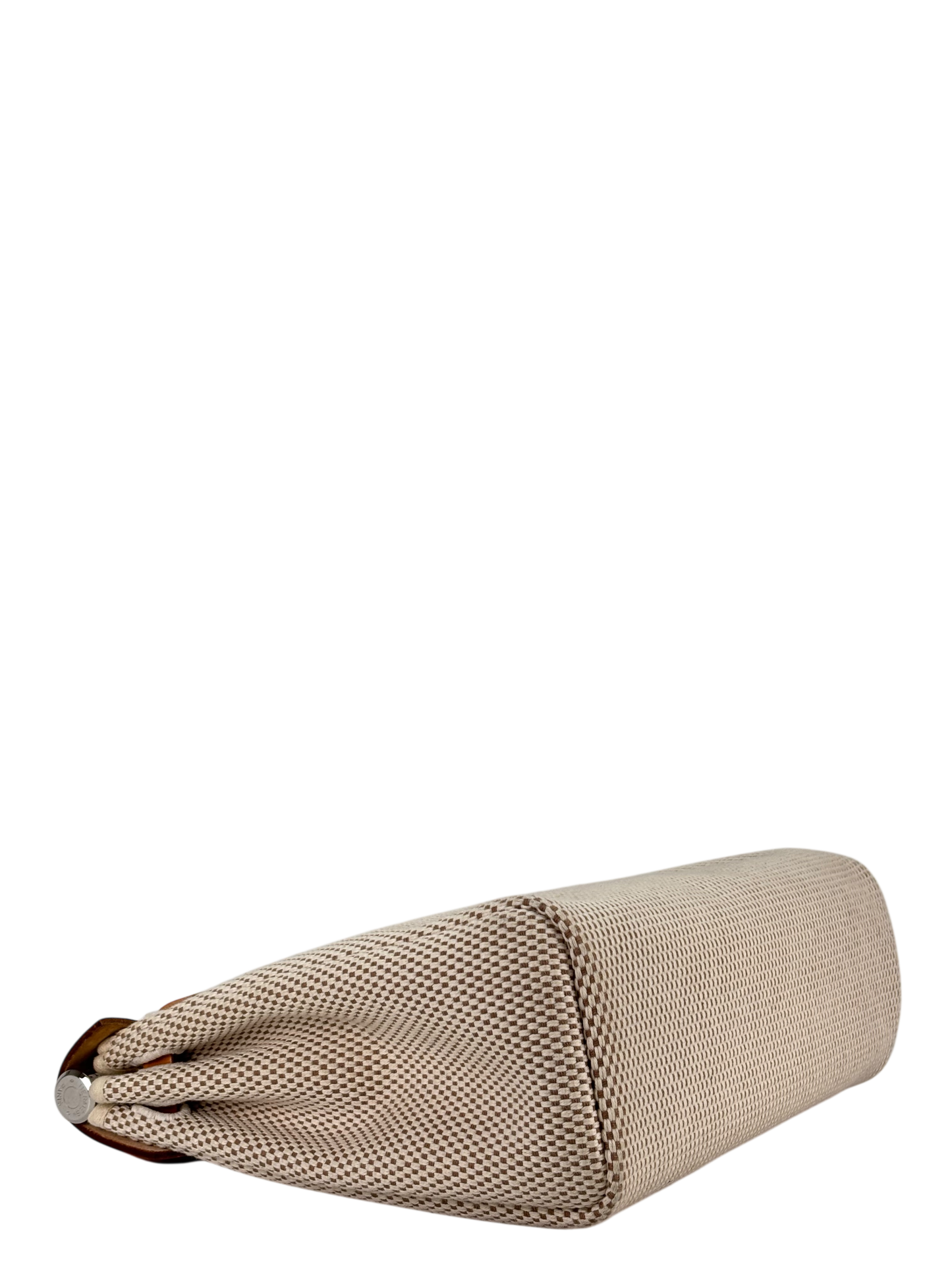 HERMES - Herbag Zip 31 (PM) Beige Toile Vache Palladium Hardware
