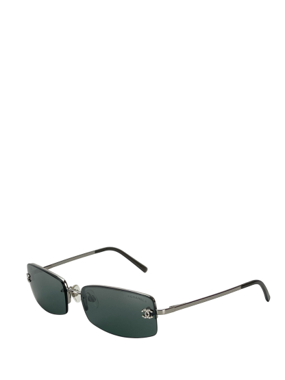 CHANEL - Black Rhinestone CC Sunglasses