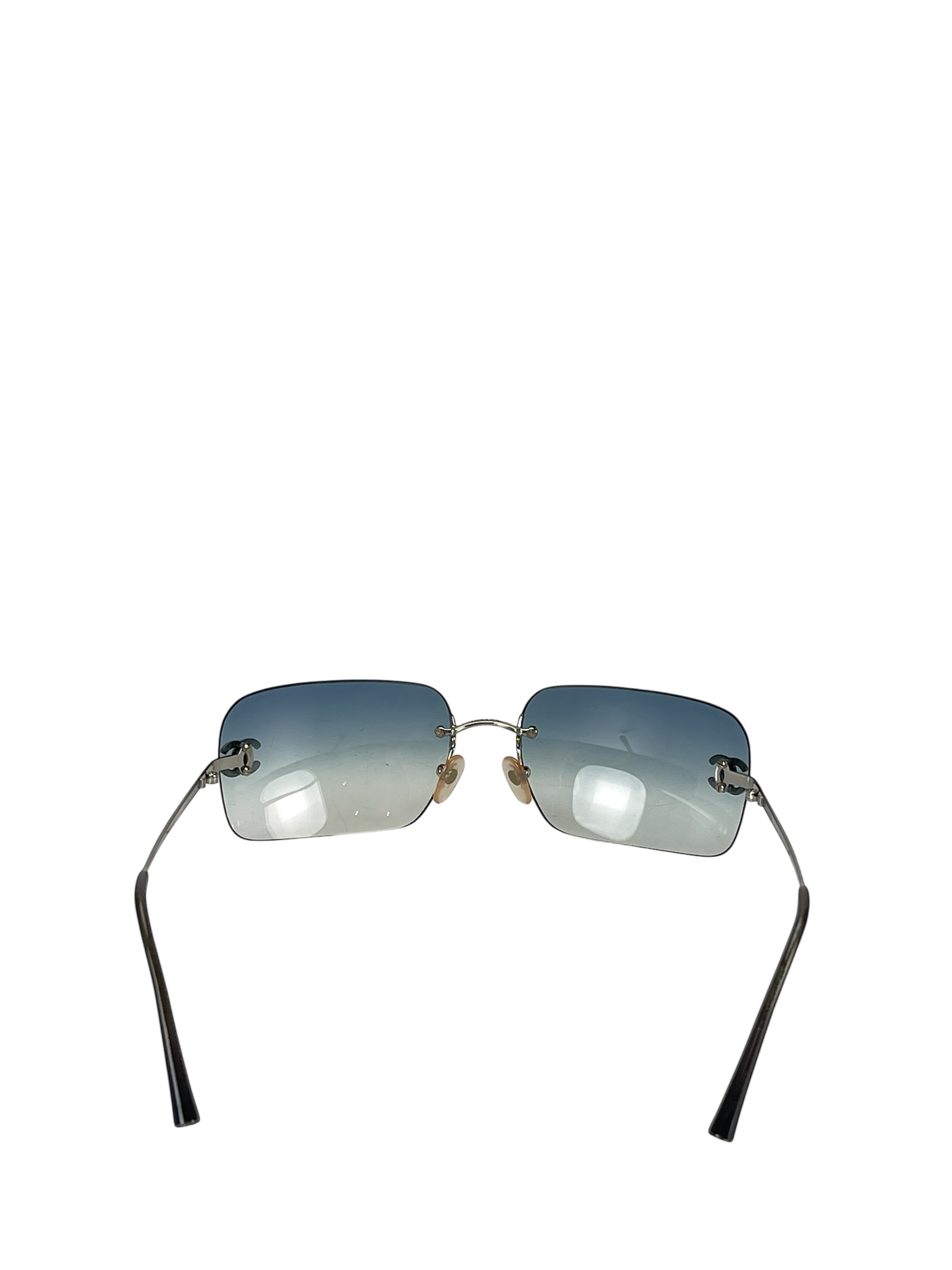 CHANEL - Blue Rhinestone CC Sunglasses