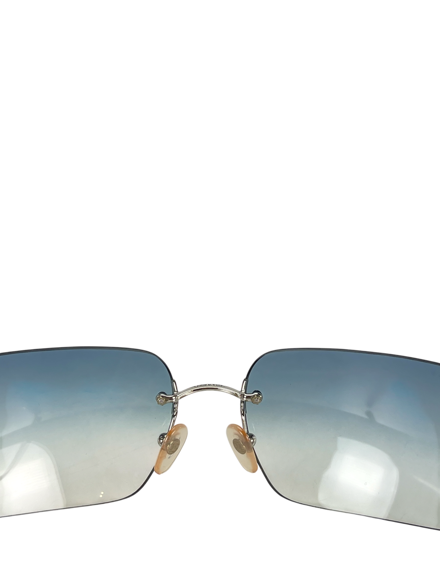 CHANEL - Blue Rhinestone CC Sunglasses