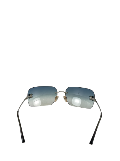 CHANEL - Blue Rhinestone CC Sunglasses