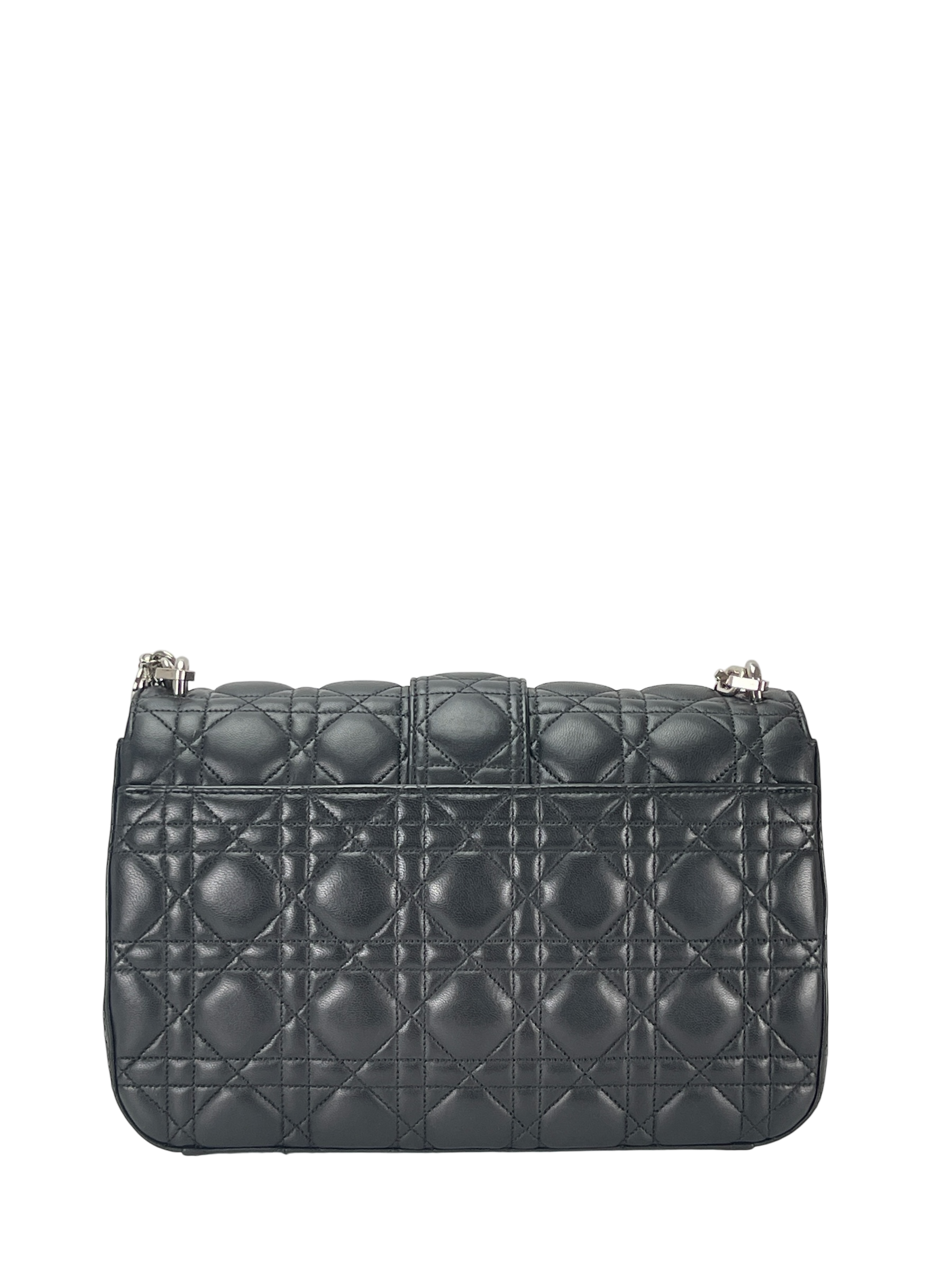 CHRISTIAN DIOR - Black Lambskin New Rock Cannage Chain Bag