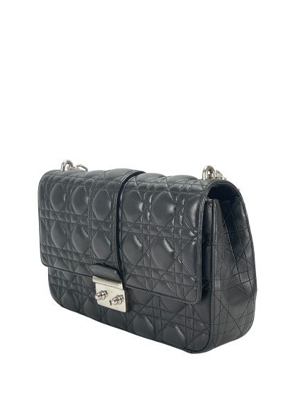 CHRISTIAN DIOR - Black Lambskin New Rock Cannage Chain Bag