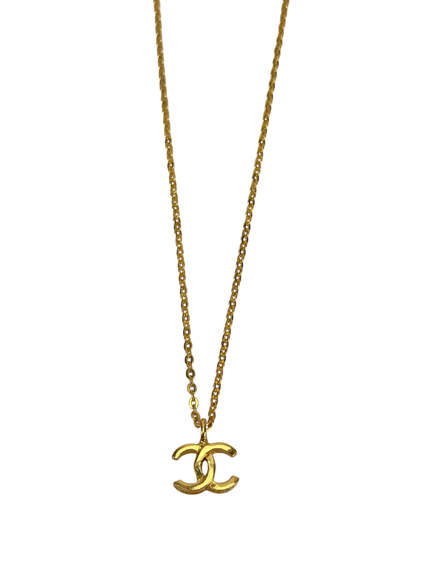 CHANEL - Gold Mini CC Chain Pendant Necklace 