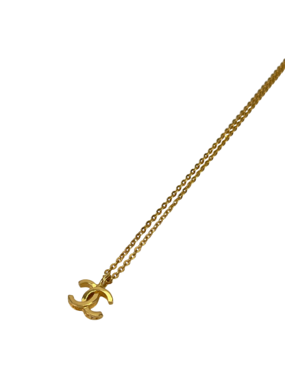 CHANEL - Gold Mini CC Chain Pendant Necklace 