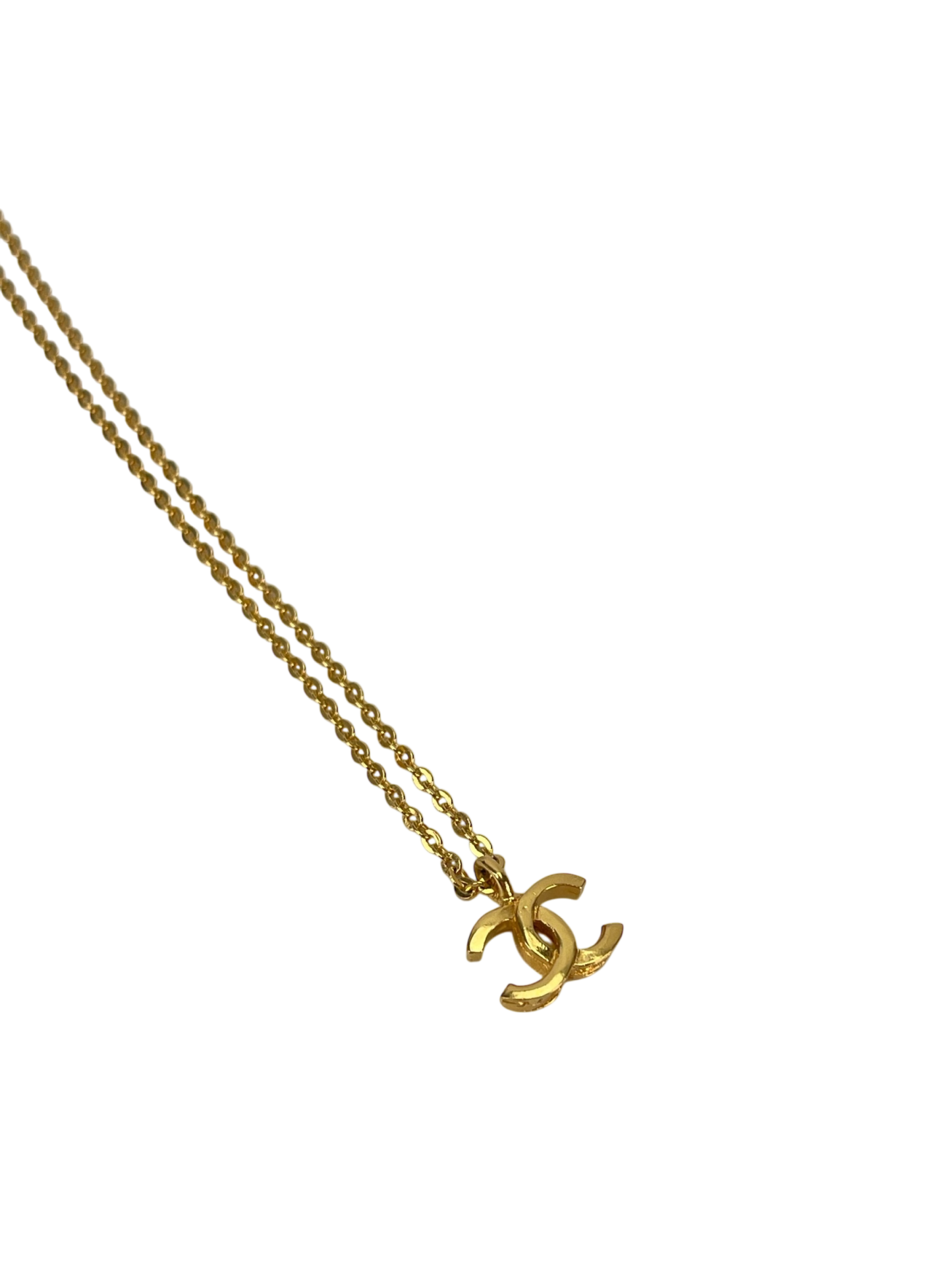 CHANEL - Gold Mini CC Chain Pendant Necklace 