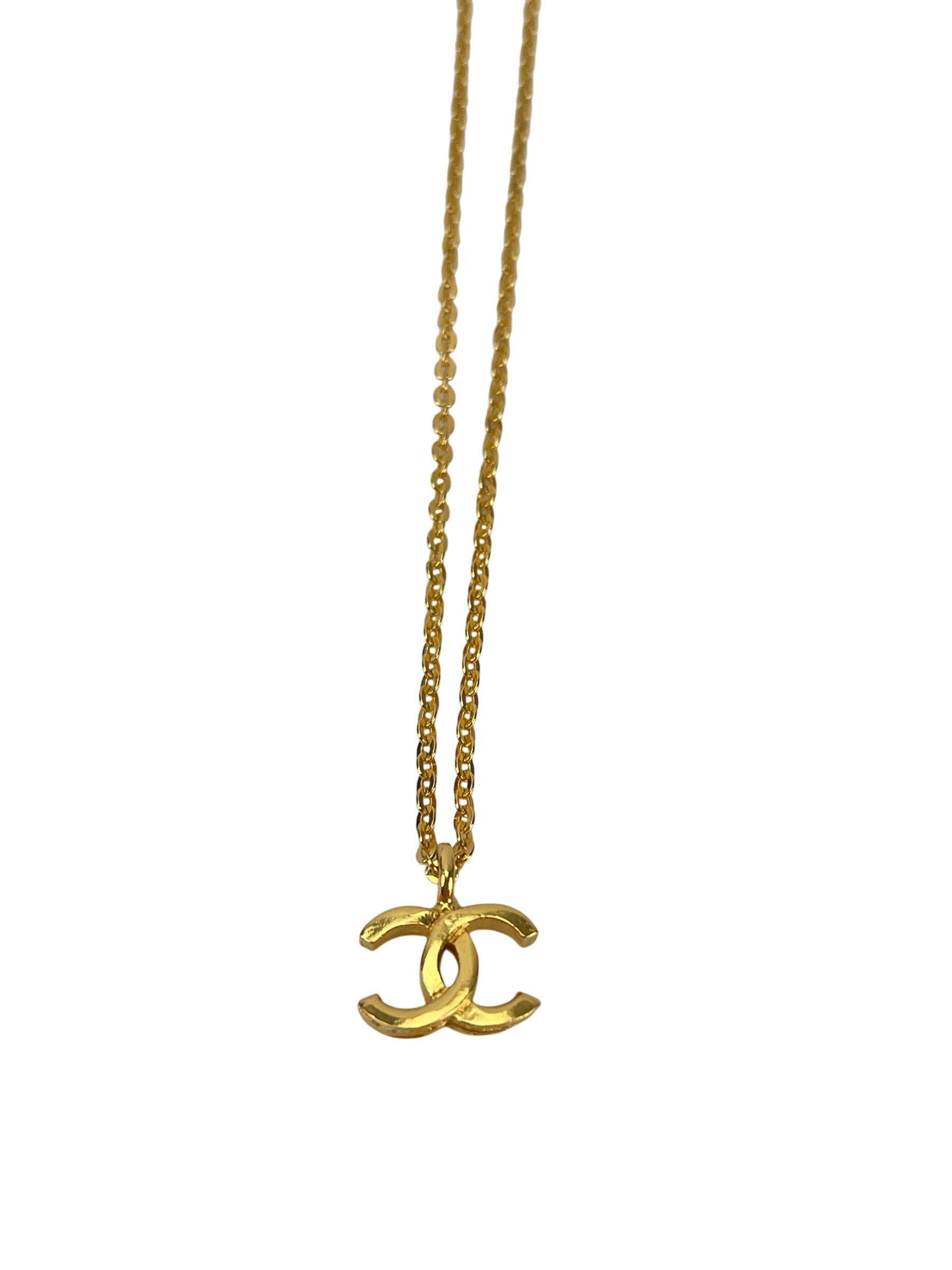 CHANEL - Gold Mini CC Chain Pendant Necklace 