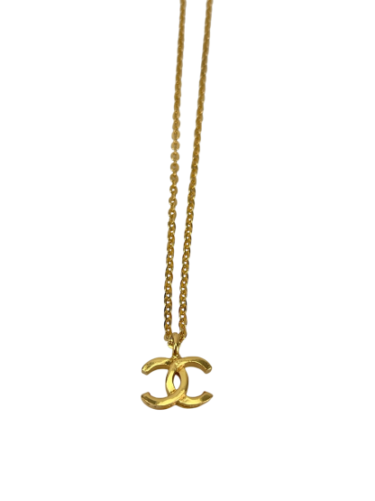 CHANEL - Gold Mini CC Chain Pendant Necklace 