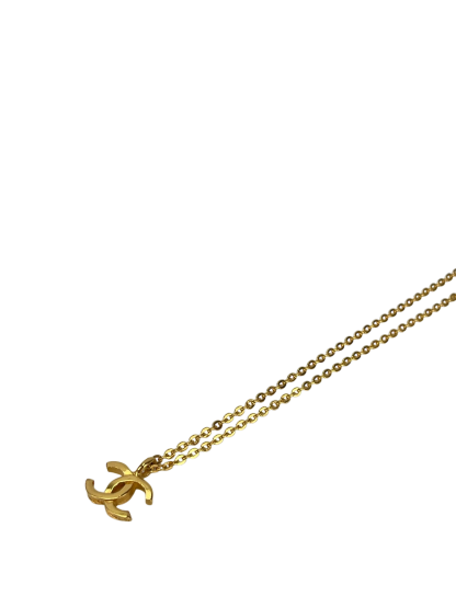 CHANEL - Gold Mini CC Chain Pendant Necklace 
