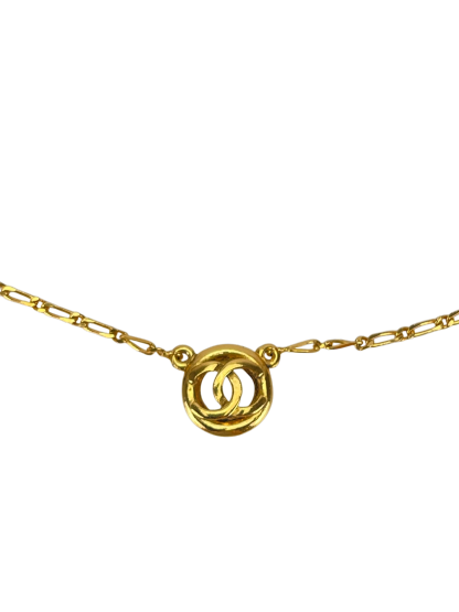 CHANEL - Medallion Gold Chain Pendant Necklace