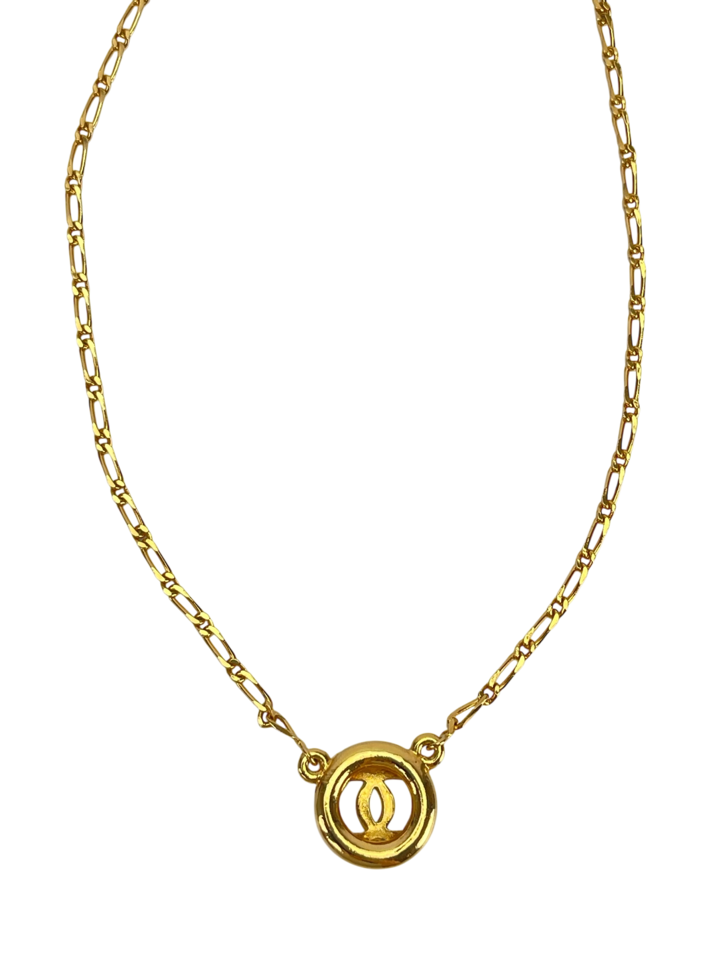CHANEL - Medallion Gold Chain Pendant Necklace