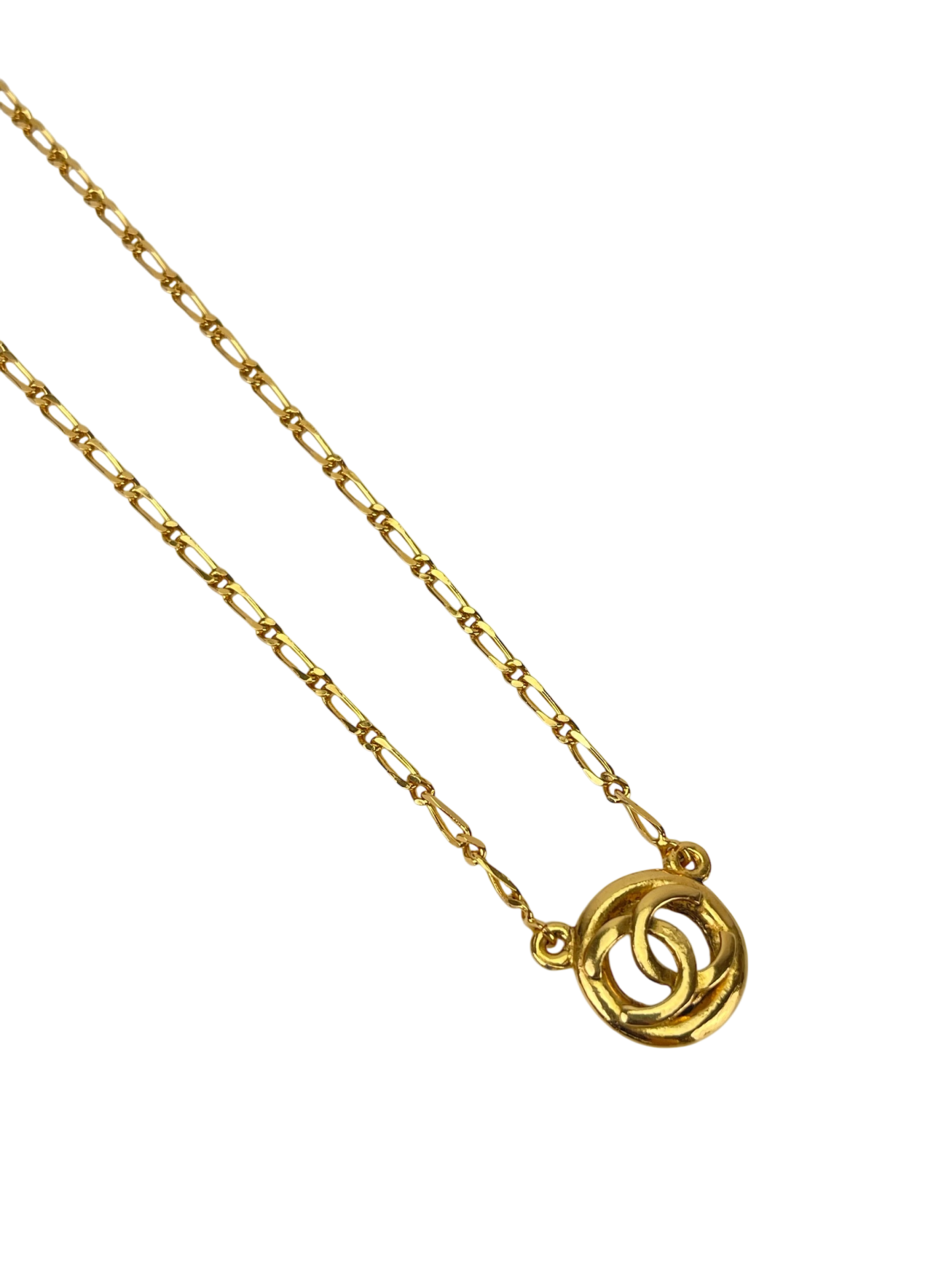 CHANEL - Medallion Gold Chain Pendant Necklace