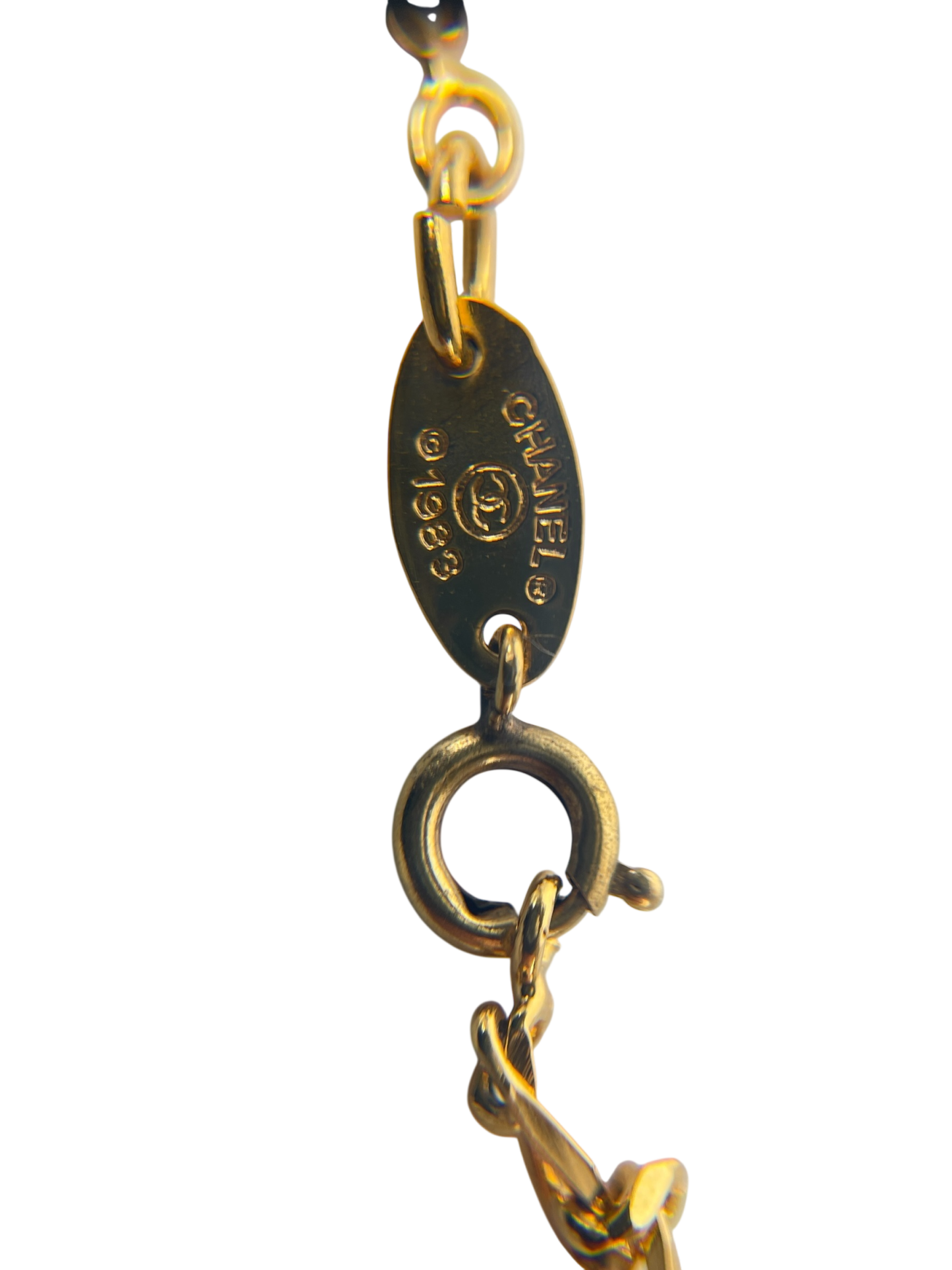 CHANEL - Medallion Gold Chain Pendant Necklace