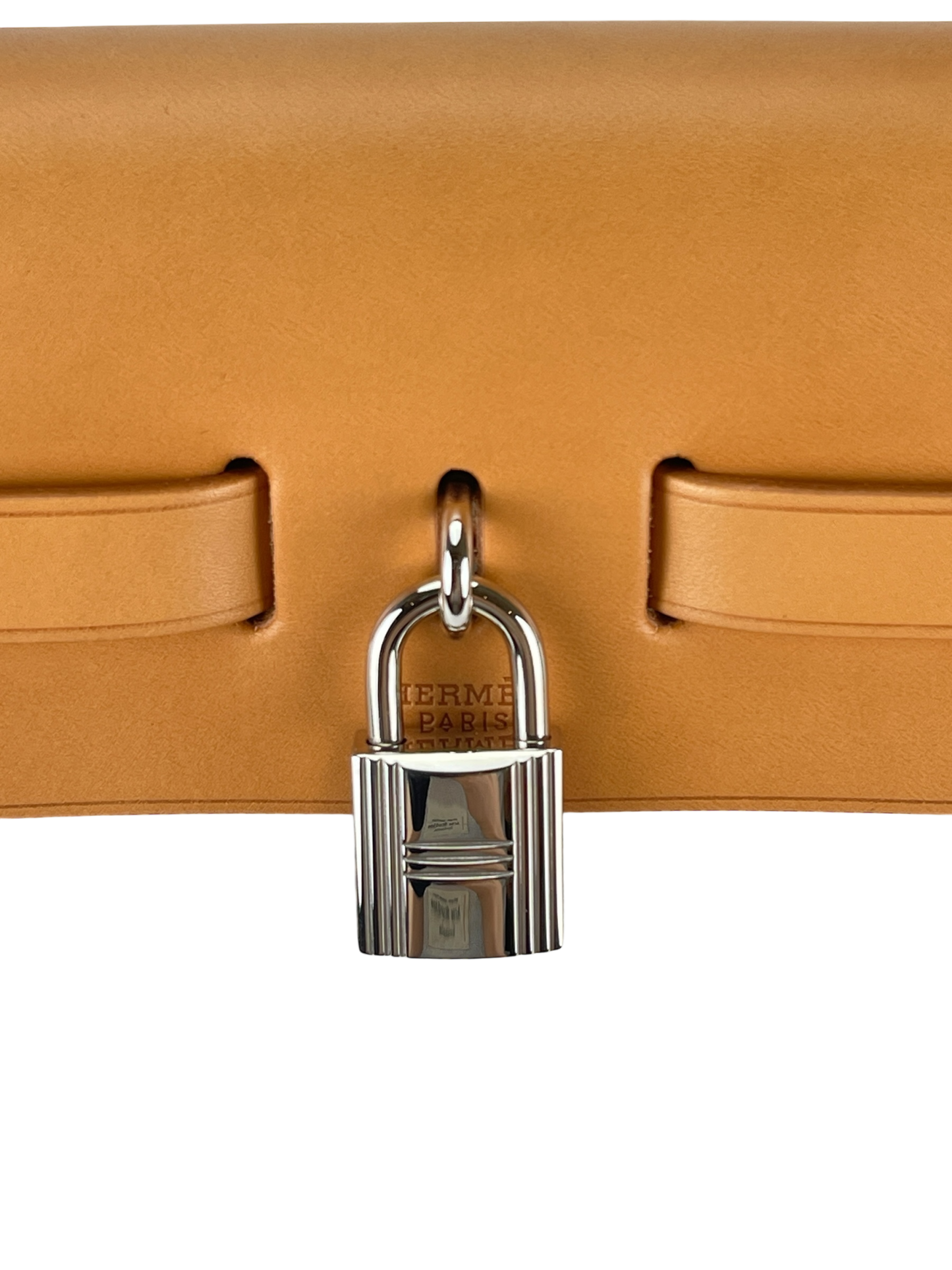 HERMES - Herbag 31 (PM) Black Beige Toile Vache Palladium Hardware