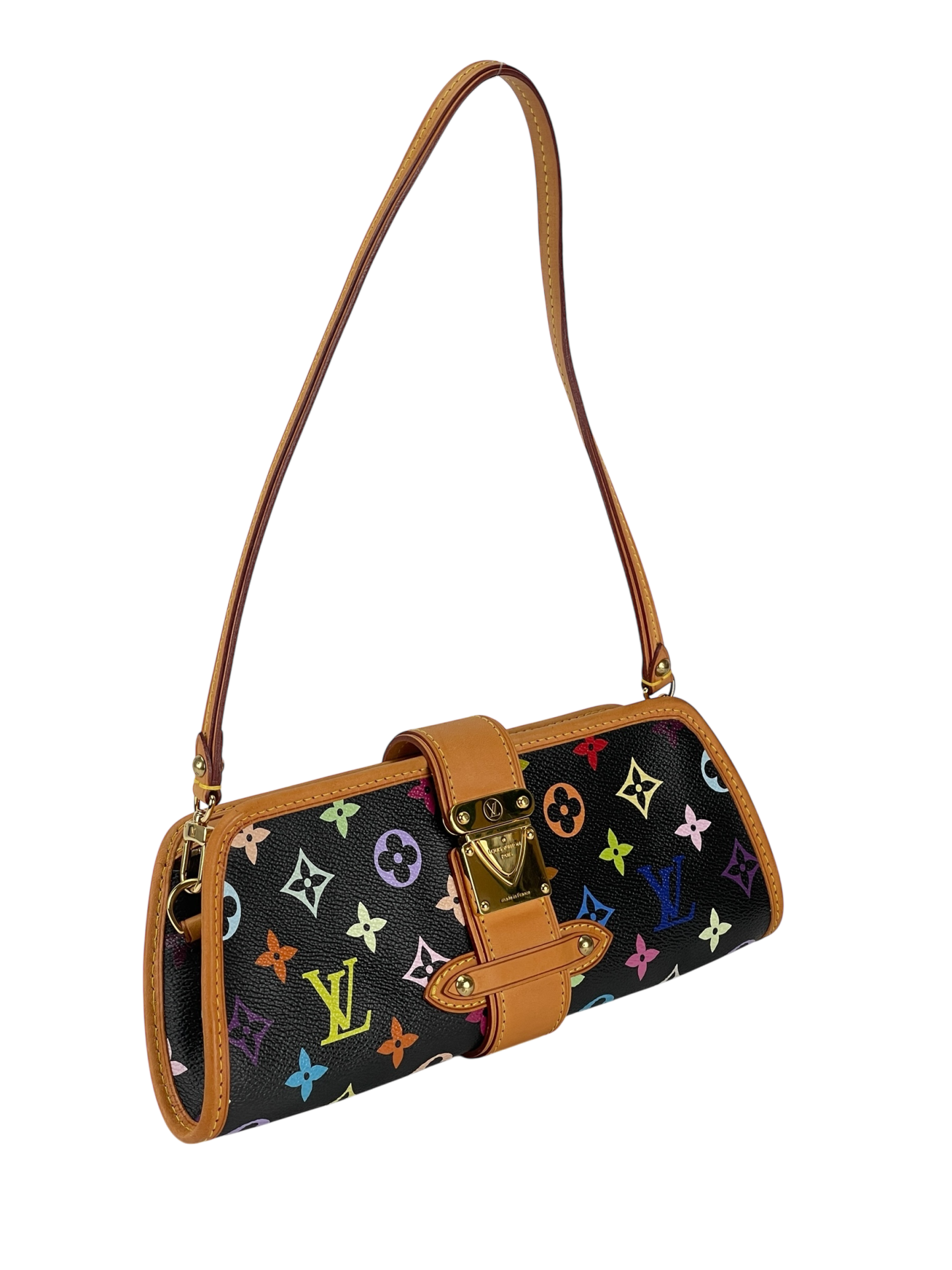 LOUIS VUITTON - Shirley Bron 2way Bag Black Monogram Multicolor