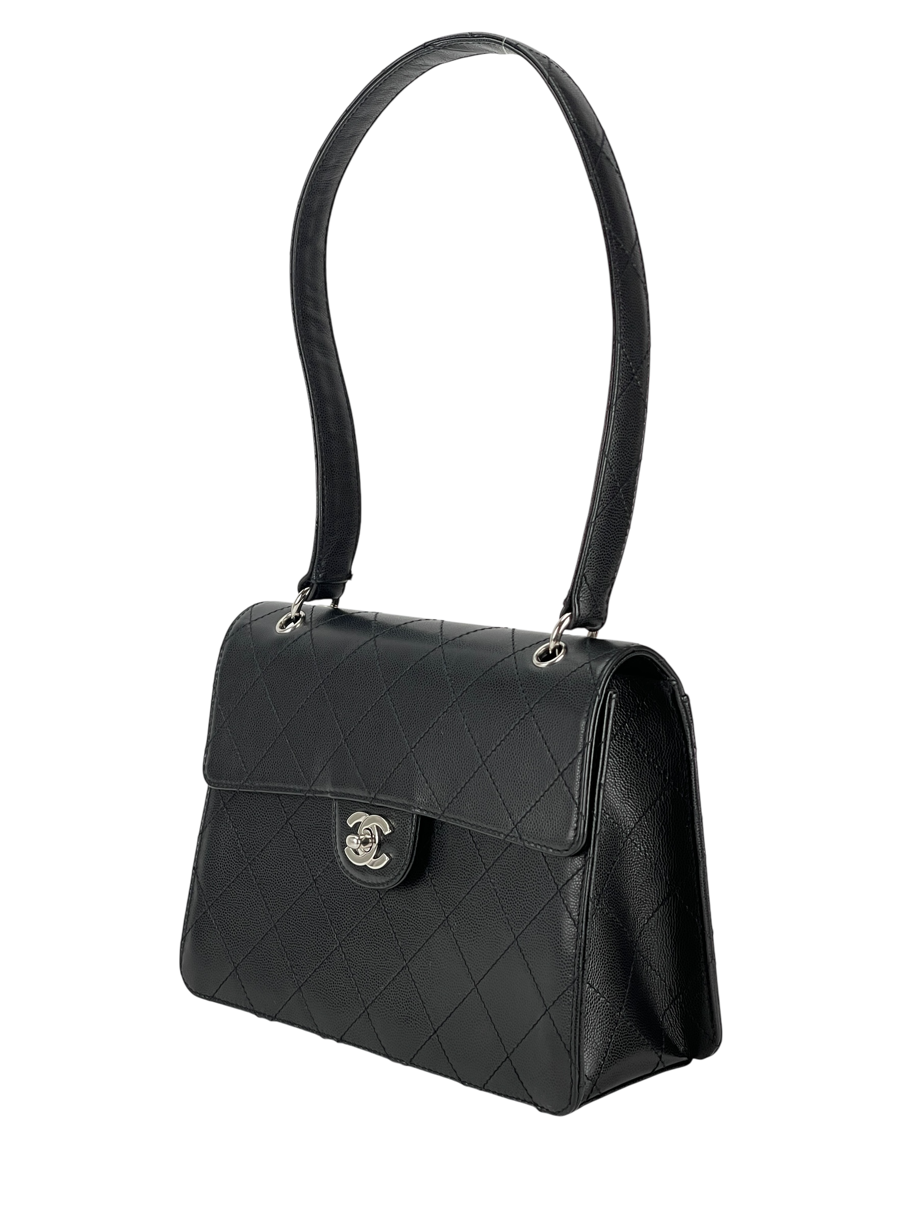 CHANEL - Black Caviar One Shoulder Bag