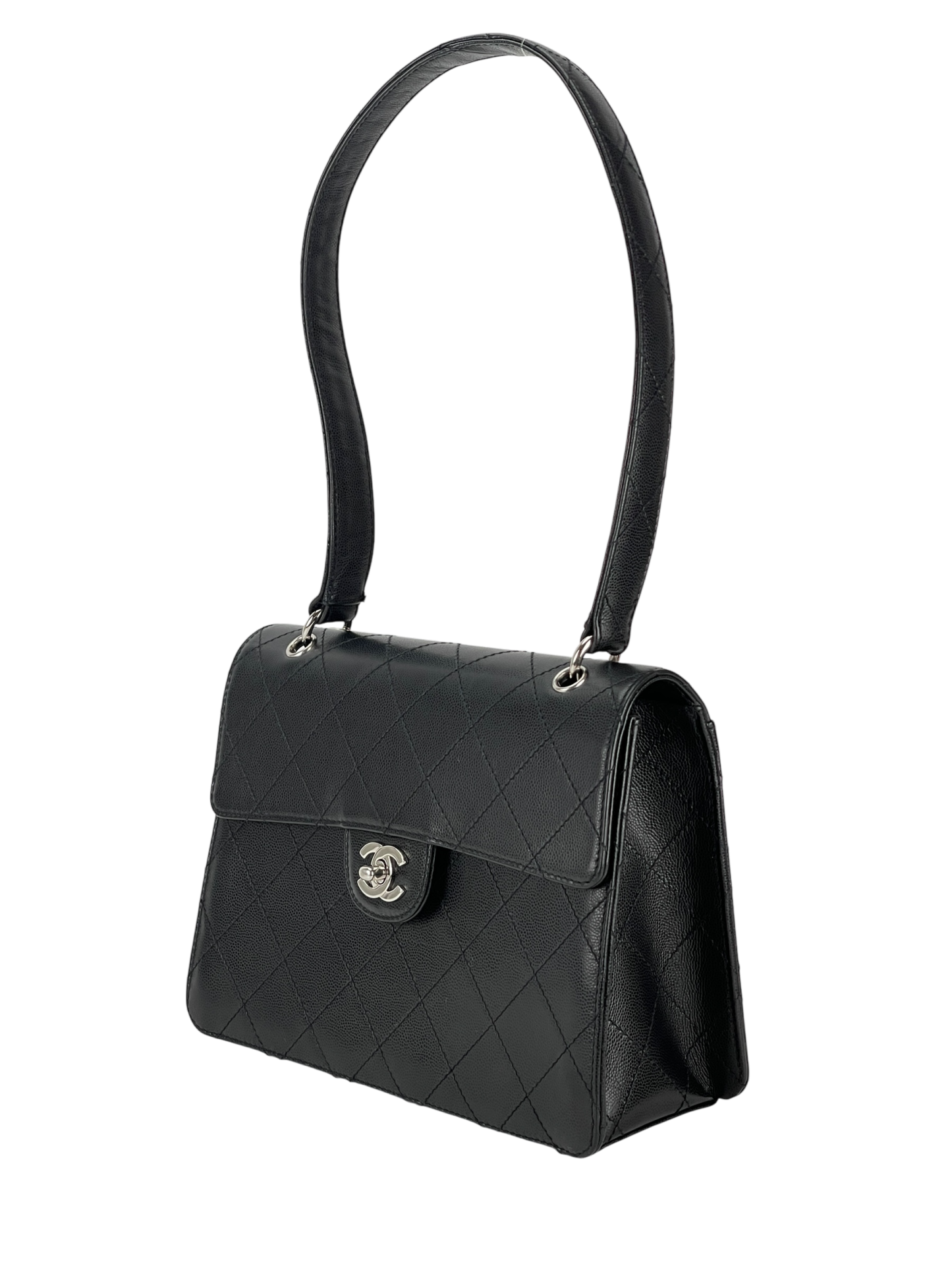 CHANEL - Black Caviar One Shoulder Bag