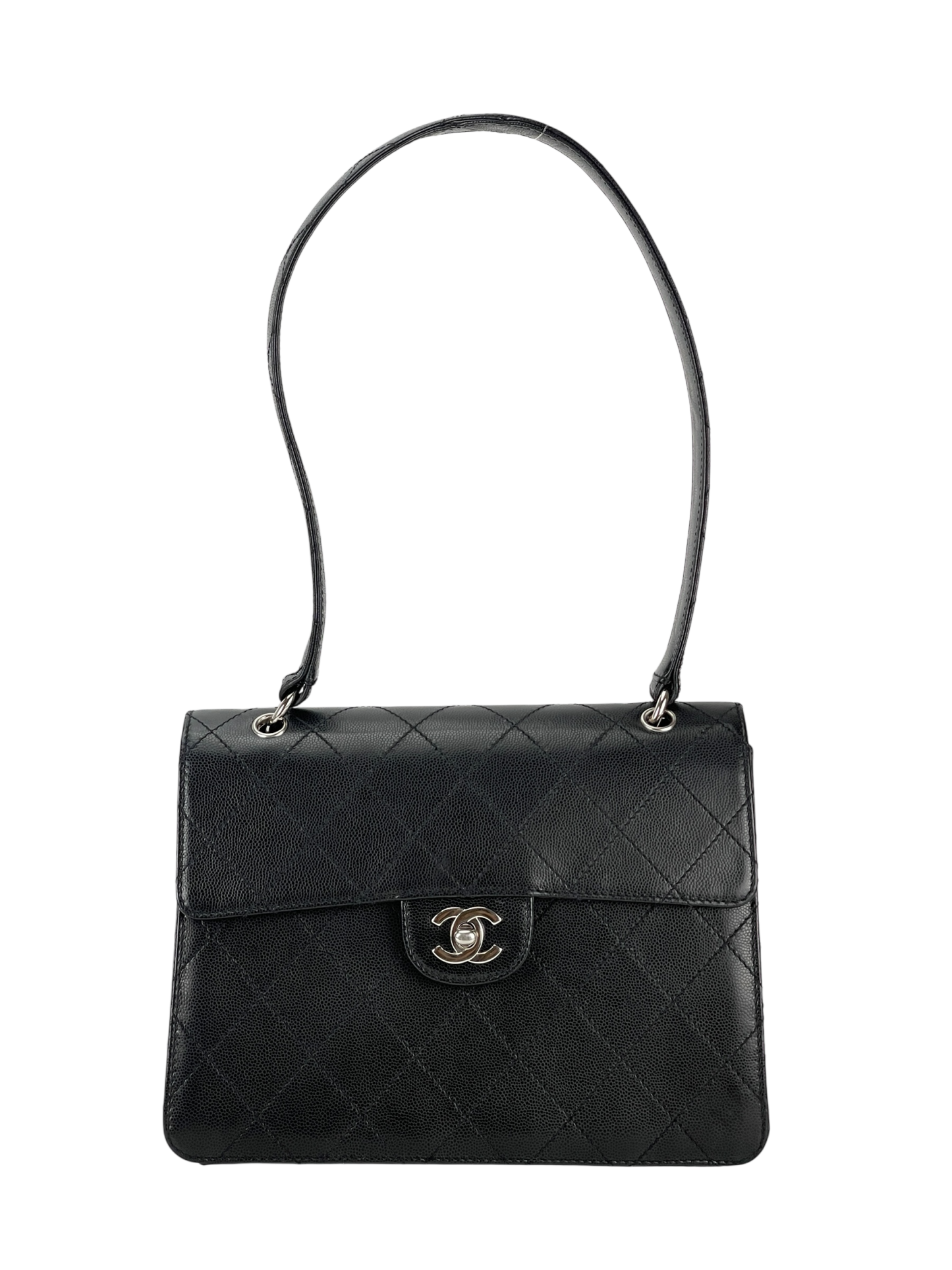 CHANEL - Black Caviar One Shoulder Bag