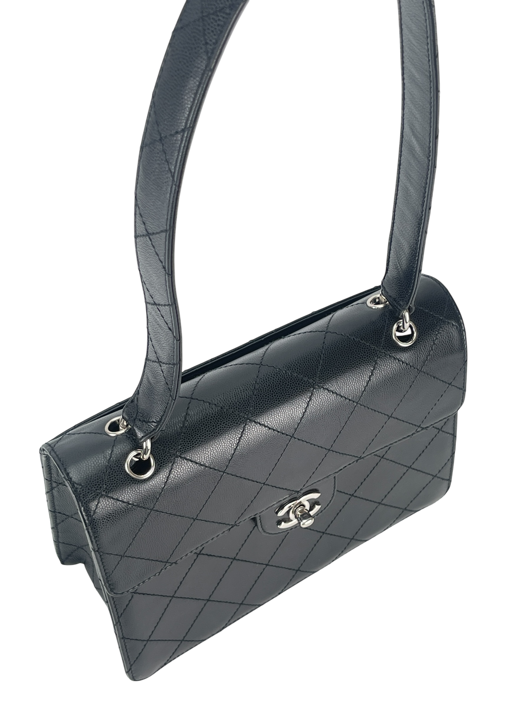 CHANEL - Black Caviar One Shoulder Bag