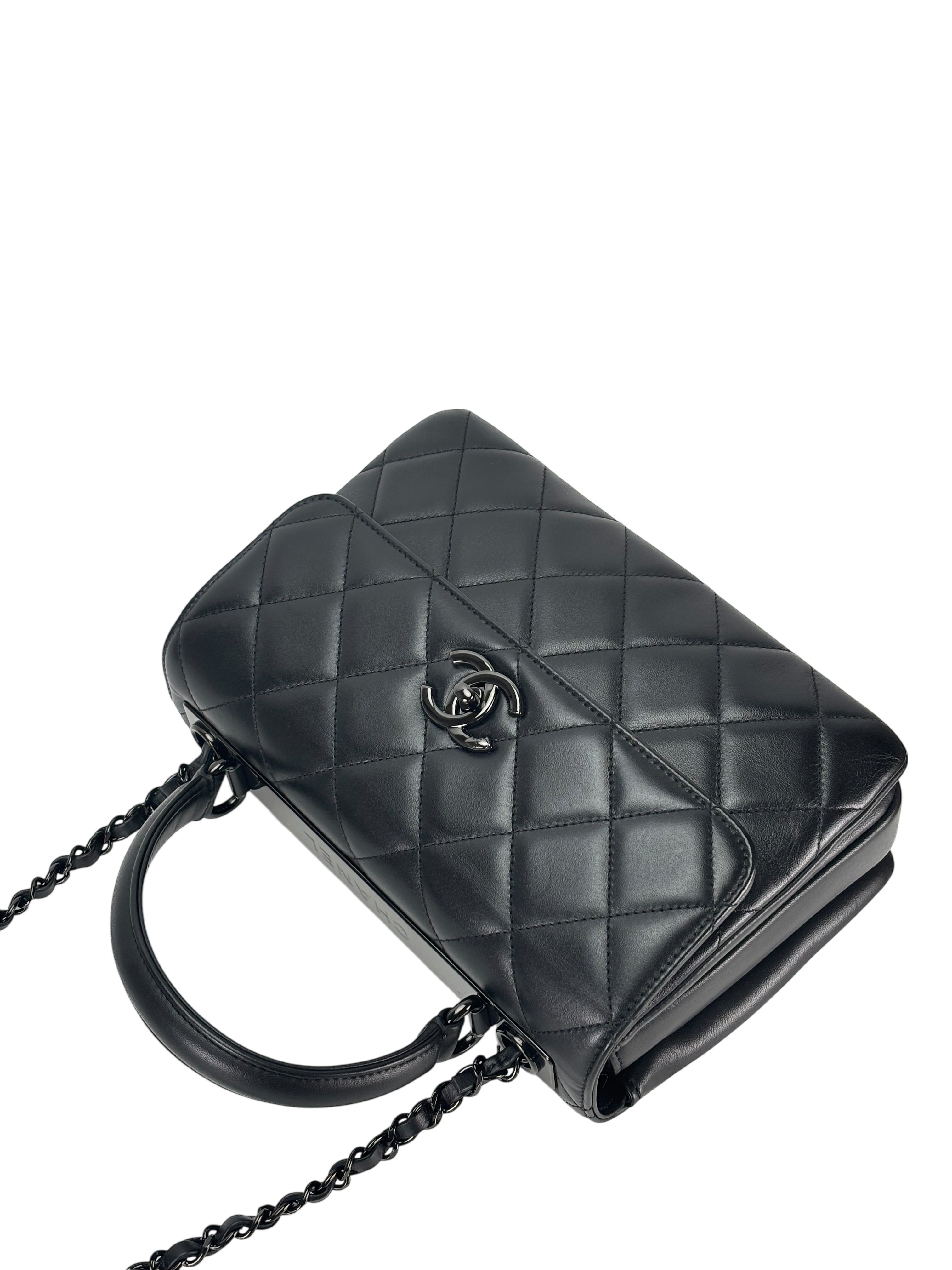CHANEL - Lambskin Quilted Small Trendy CC Dual Handle Flap Bag