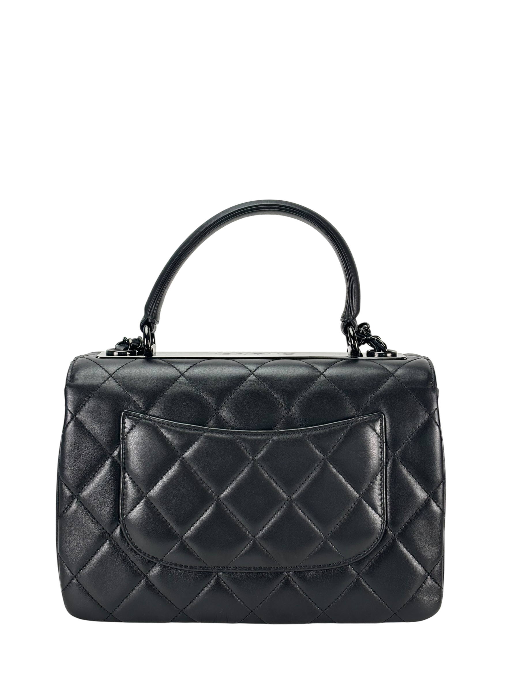 CHANEL - Lambskin Quilted Small Trendy CC Dual Handle Flap Bag