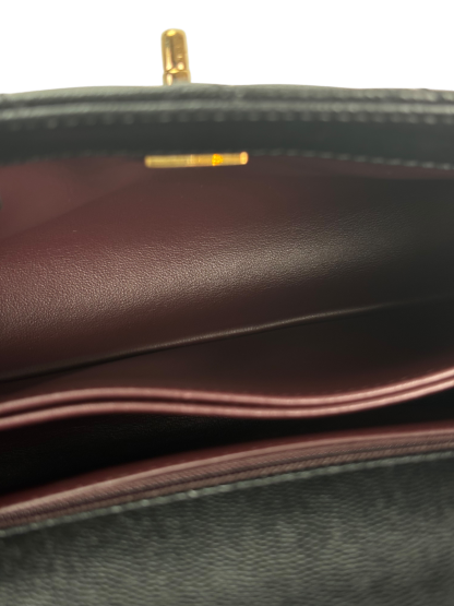 CHANEL - Coco Handle 24P Black Caviar 2way Handbag Gold Hardware