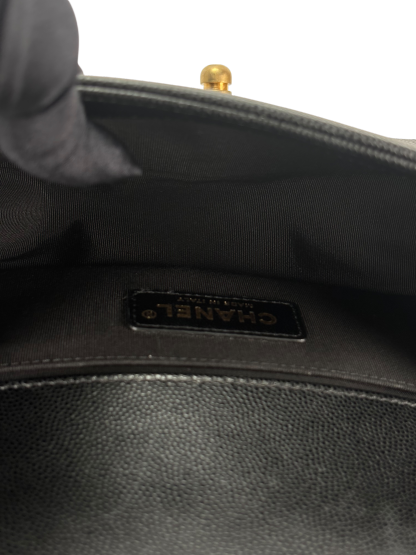 CHANEL - Small Boy Flap Bag Black Caviar Gold Hardware