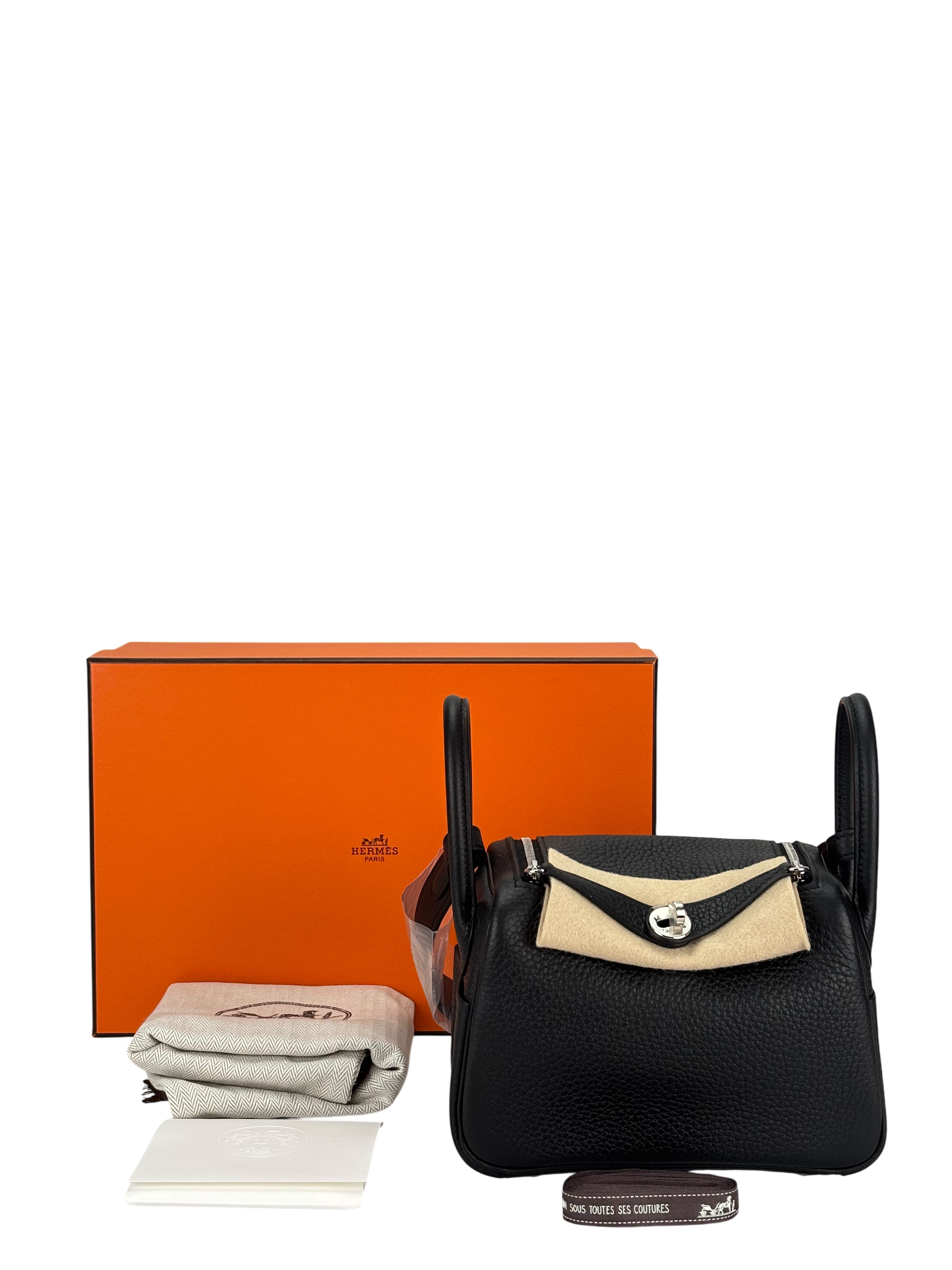 HERMES - Mini Lindy Black TC Palladium Hardware 