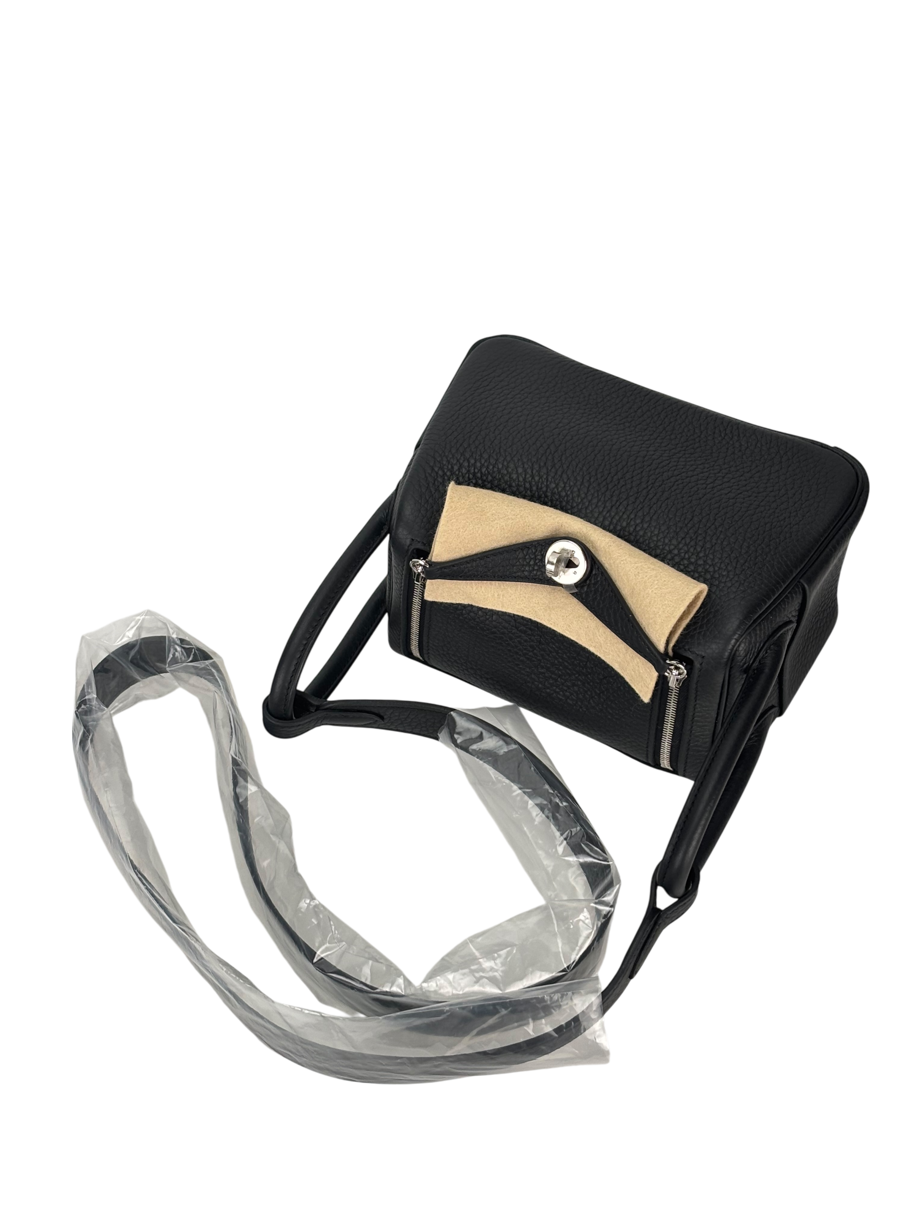 HERMES - Mini Lindy Black TC Palladium Hardware 