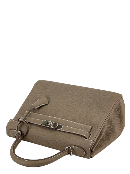 HERMES - Kelly 28 Etoupe Togo Palladium Hardware