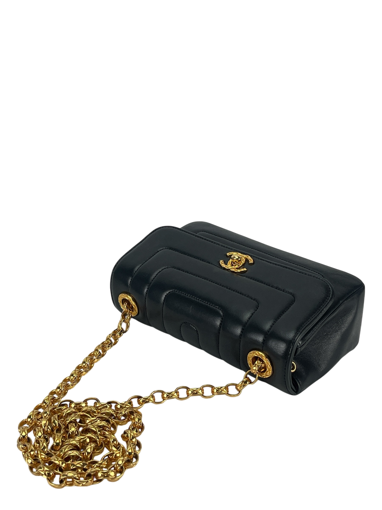 CHANEL - Bijoux Chain Shoulder Bag Black Gold Hardware