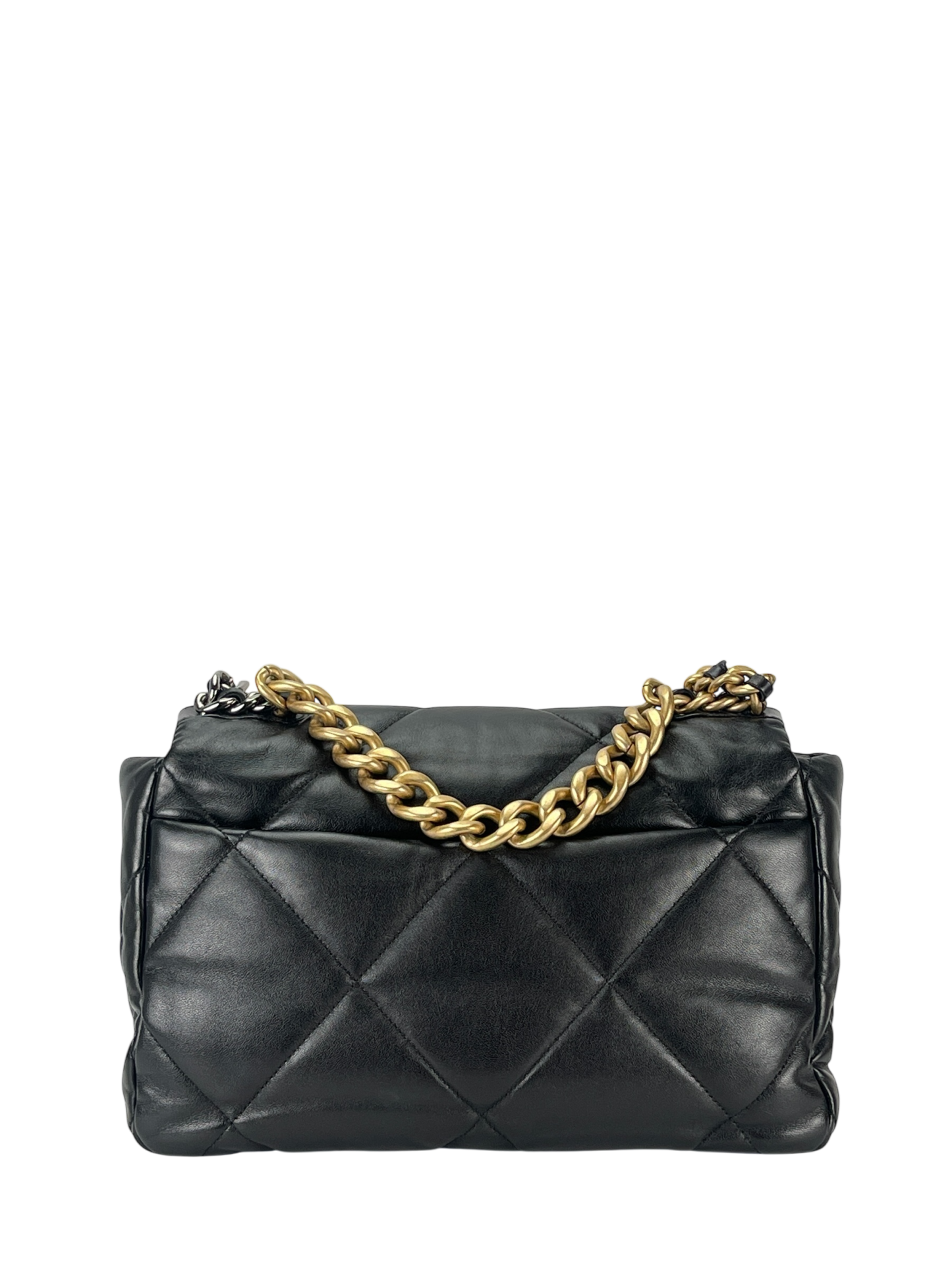 CHANEL - Black Lambskin 19 Medium Flap Bag