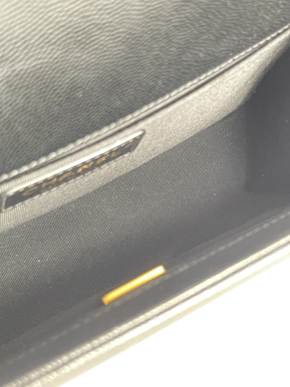 CHANEL - Medium Boy Flap Bag Black Caviar Gold Hardware