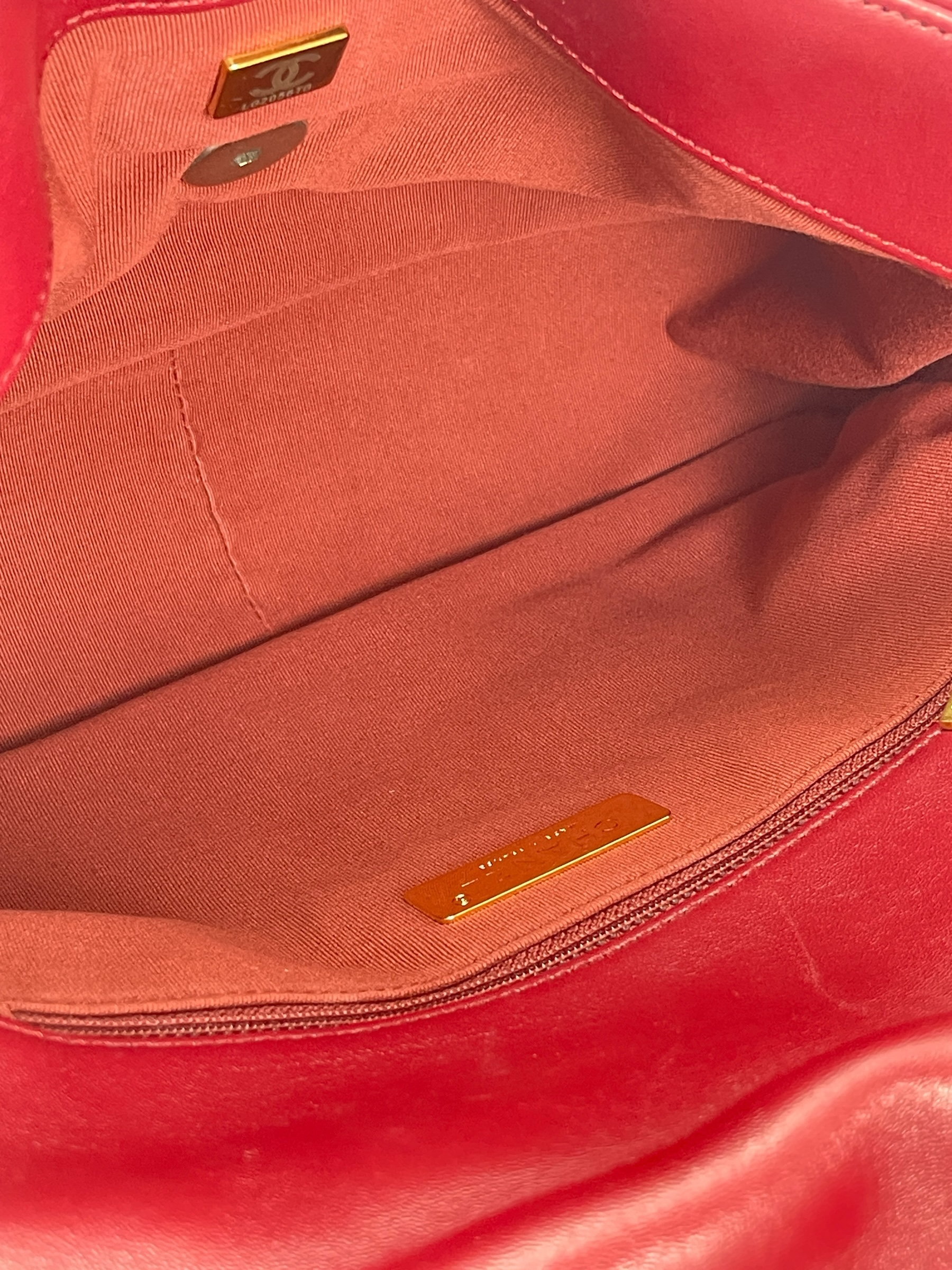 CHANEL - 22A Burgundy Lambskin 19 Large Flap Bag