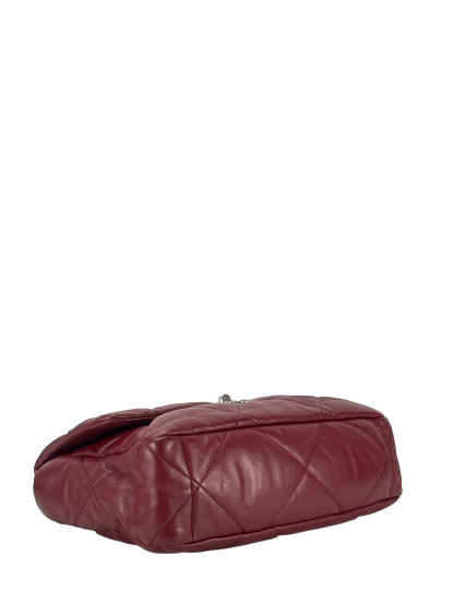 CHANEL - 22A Burgundy Lambskin 19 Large Flap Bag