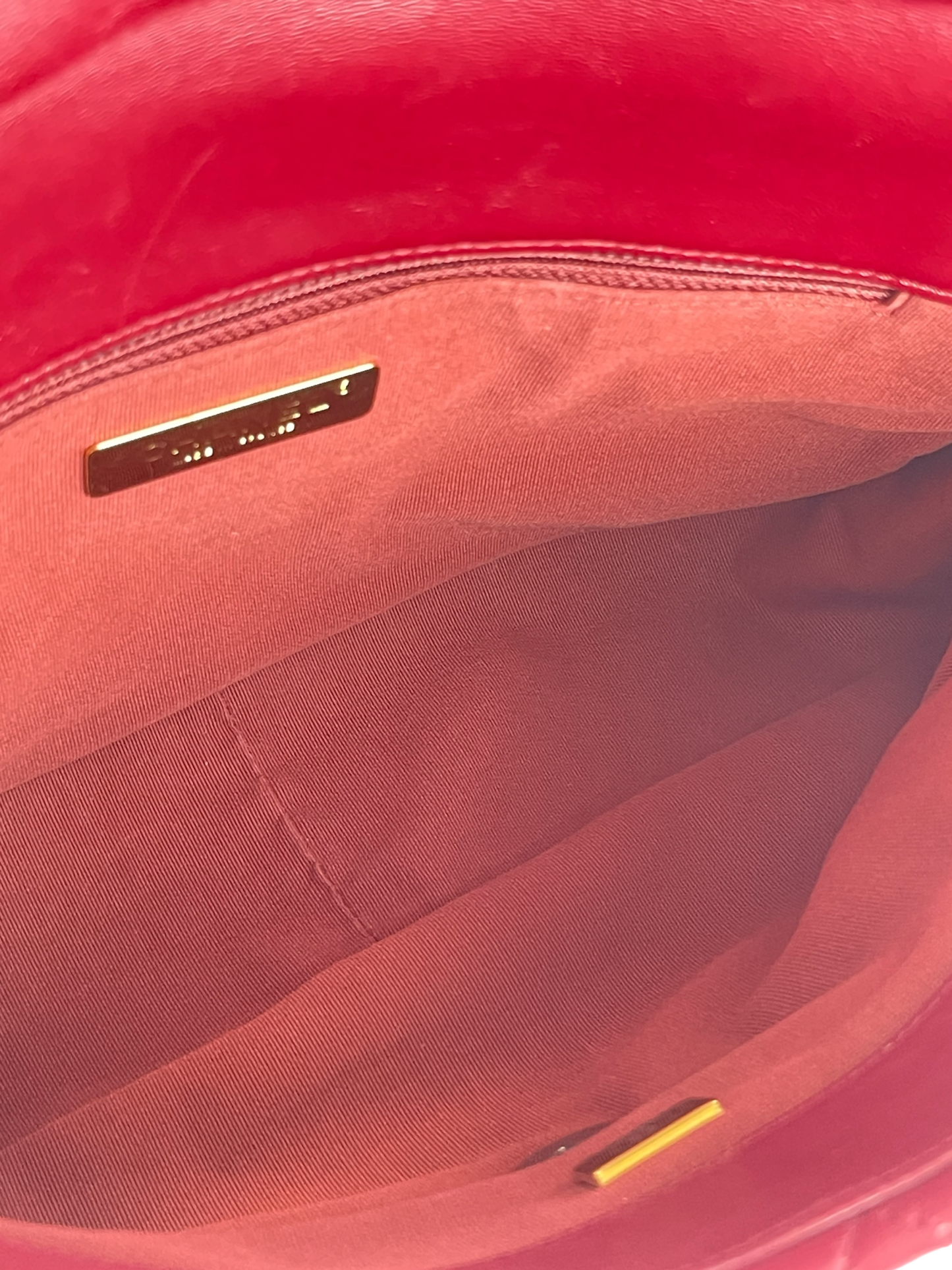 CHANEL - 22A Burgundy Lambskin 19 Large Flap Bag