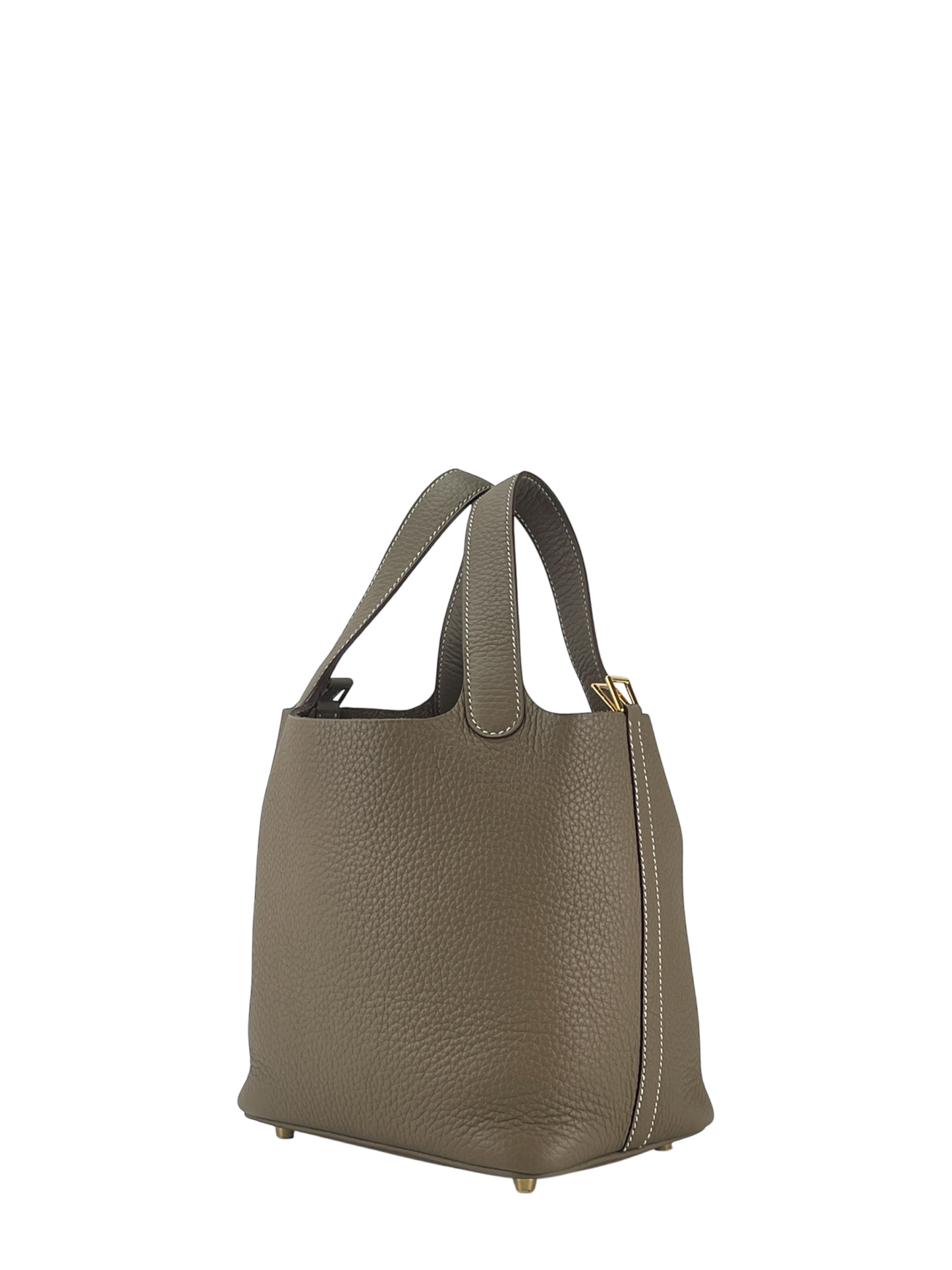 HERMES - Picotin PM Picotin 18 Etoupe Clemence Gold Hardware