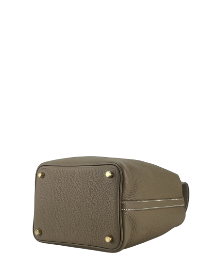 HERMES - Picotin PM Picotin 18 Etoupe Clemence Gold Hardware