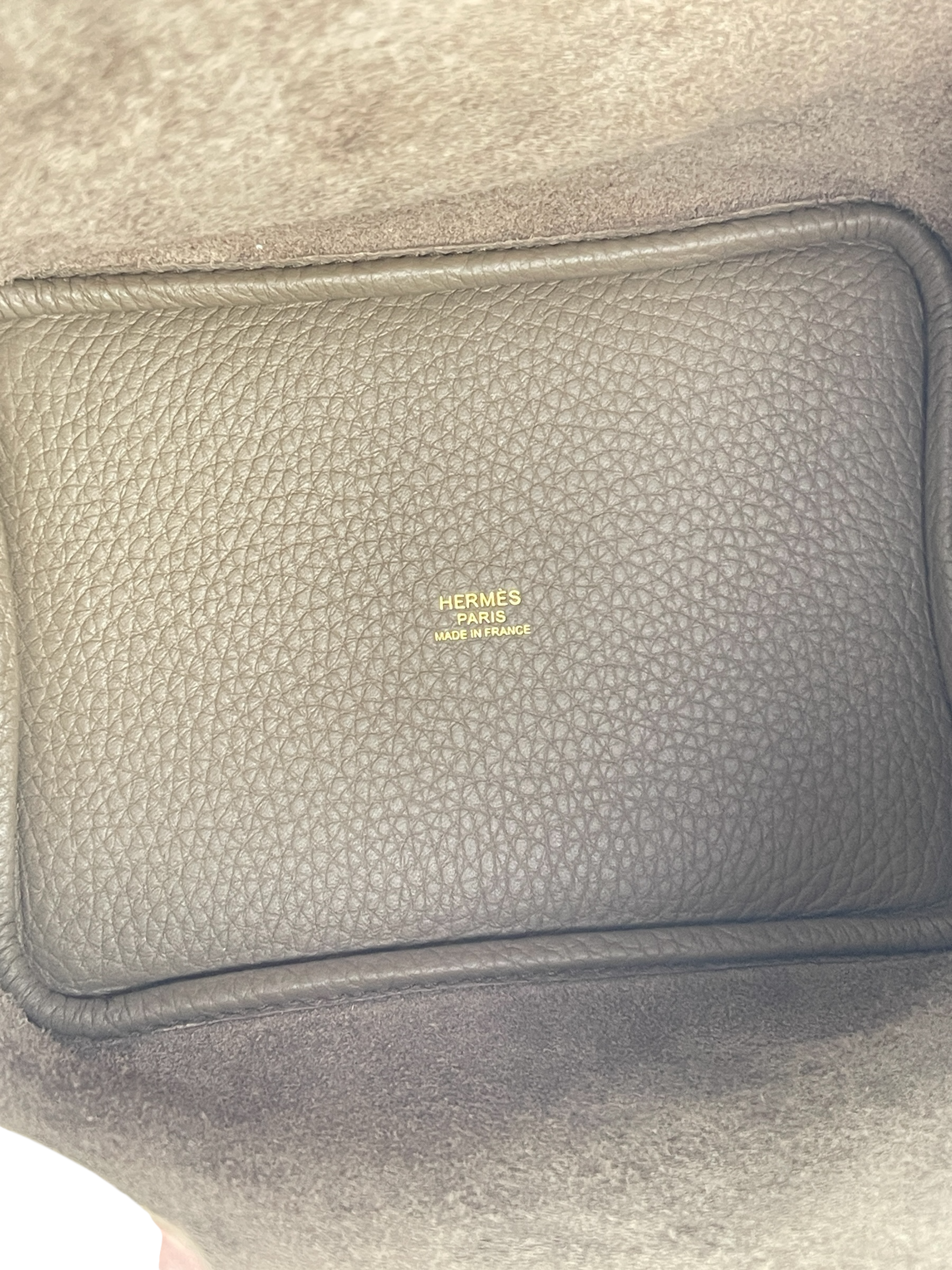 HERMES - Picotin PM Picotin 18 Etoupe Clemence Gold Hardware