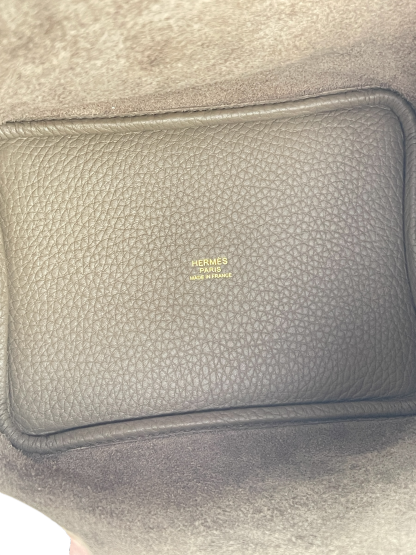 HERMES - Picotin PM Picotin 18 Etoupe Clemence Gold Hardware