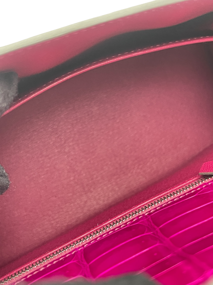 HERMES - Kelly 25 Rose Purple Niloticus Palladium Hardware