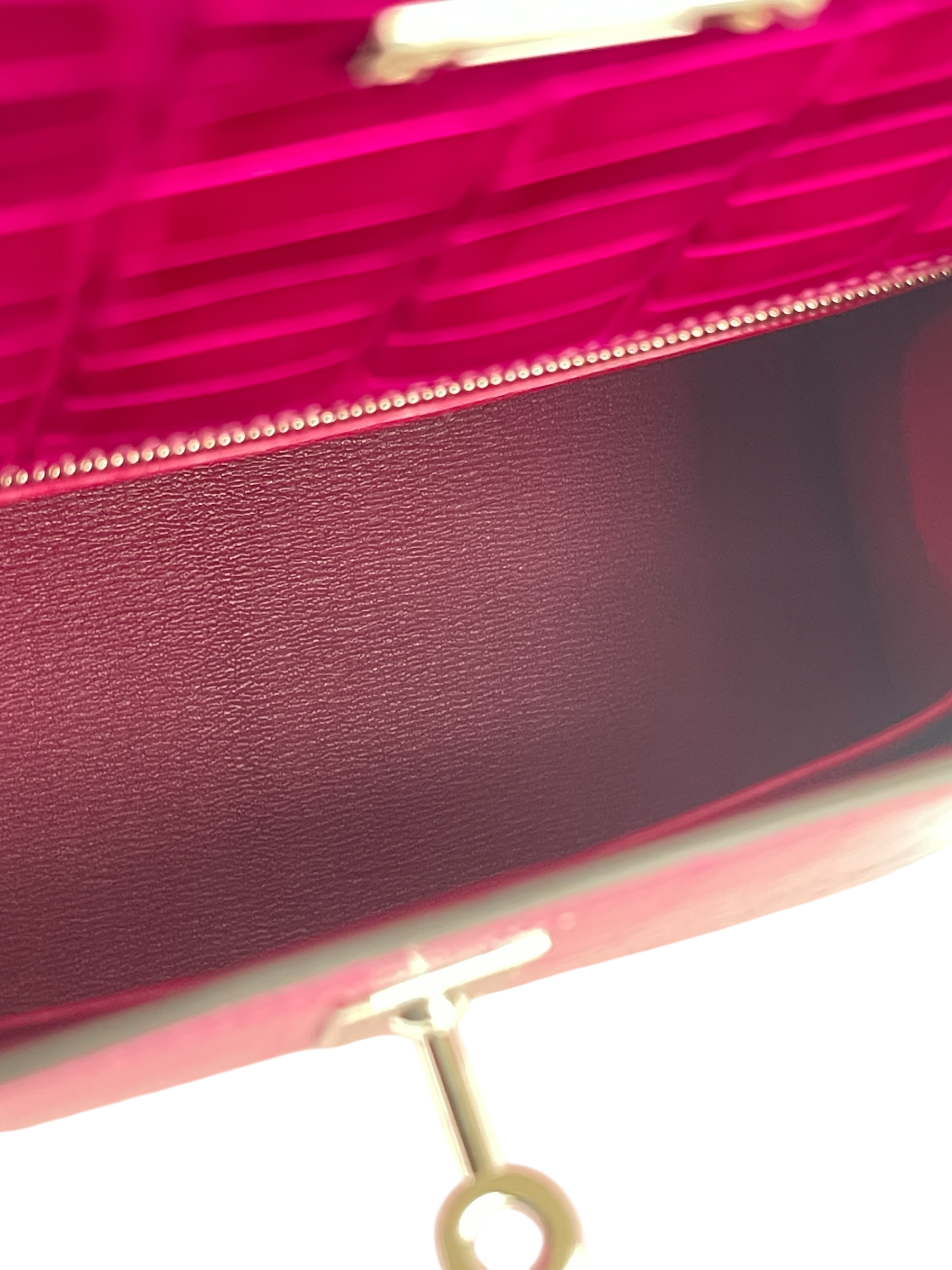 HERMES - Kelly 25 Rose Purple Niloticus Palladium Hardware