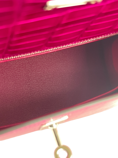 HERMES - Kelly 25 Rose Purple Niloticus Palladium Hardware