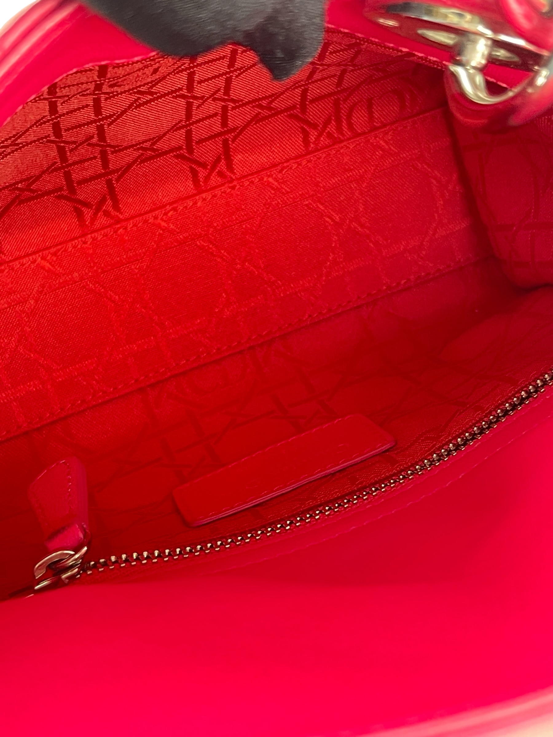 CHRISTIAN DIOR - Lady Dior 2Way Hand Bag Sliver Hardware Pink