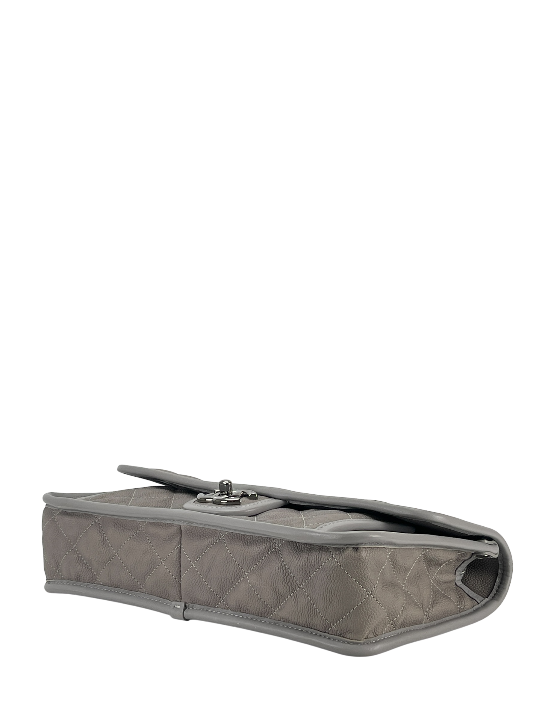 CHANEL - Grey Aged Caviar Medium French Riviera Flap Bag