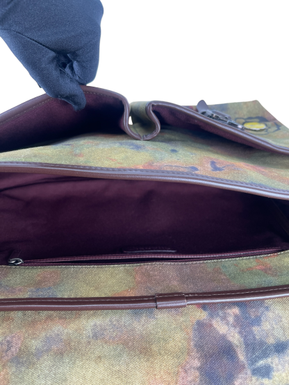 CHANEL - Khaki Green Canvas Graffiti On Messenger Bag