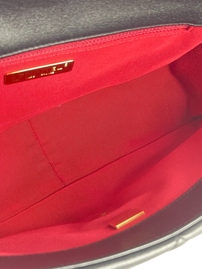 CHANEL - Black Lambskin 19 Medium Flap Bag